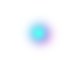 Blur gradient circle glowing light on transparent background 