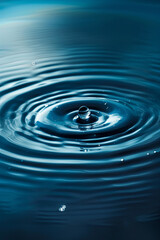 A water ripple on a clean background