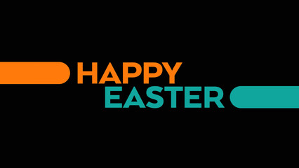 Obraz premium Happy Easter Monday and happy easter banner colorful pastel text great for celebrating happy easter monday and happy easter