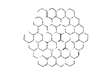 Propolis honeycomb sketch. Hand drawn honey comb. Bee wax. Bee honey and propolis doodle stock vector illustration.