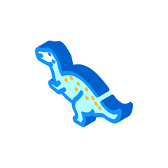 iguanodon dinosaur animal isometric icon vector. iguanodon dinosaur animal sign. isolated symbol illustration