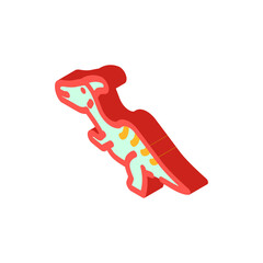 parasaurolophus dinosaur animal isometric icon vector. parasaurolophus dinosaur animal sign. isolated symbol illustration