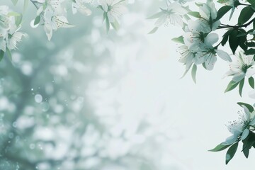 floral background with apple blossom in light shades for creative text or advertising
