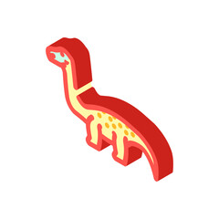 diplodocus dinosaur animal isometric icon vector. diplodocus dinosaur animal sign. isolated symbol illustration