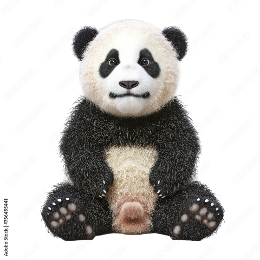 Poster 3d panda bear