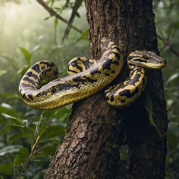 snake on a tree