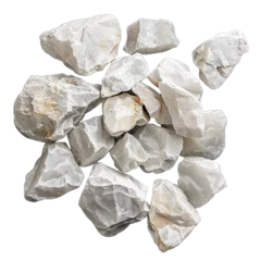 Foto op Plexiglas a pile of white rough stones png file of isolated on transparent background © Ferdous