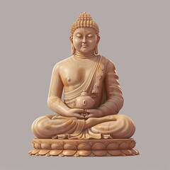 Fototapeta premium Buddha Statue Sitting on Top of a Table
