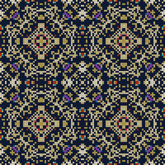 Vintage ukrainian pattern. Palestinian colored carpet. Rich ornament for fabric design, handmade, interior decoration, textiles.