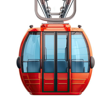 Adventure Cable Car Ride Isolated on Transparent background