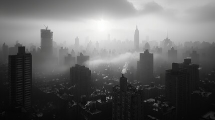city scape silhouettes