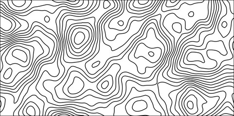 topographic line contour map background,Modern design with White background with topographic wavy pattern design.Dense lines, Background of the topographic map,paper texture Imitation of a geographica