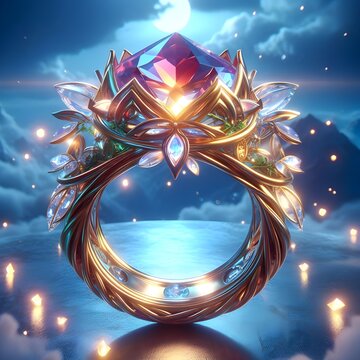 beautiful demond ring , shining ring 