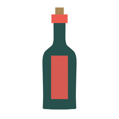 Set of vector flat bottles