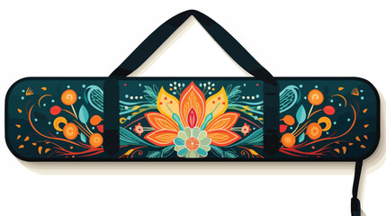 A vibrant and patterned yoga mat bag adding a stylish