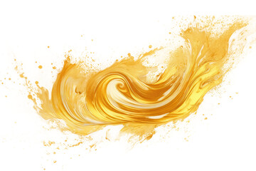 Abstract Golden Swirl with Isolated - obrazy, fototapety, plakaty