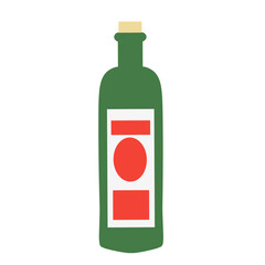 Set of vector flat bottles