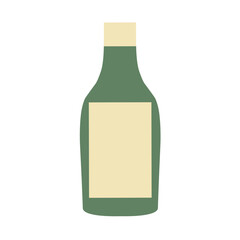 Set of vector flat bottles