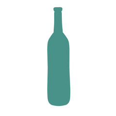 Set of vector flat bottles