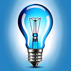 Sapphire Illumination: Revealing the Brilliance of Blue Light Bulbs.(Generative AI)
