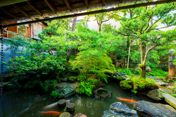 Obraz premium 石川県 金沢市 長町武家屋敷跡 野村家庭園