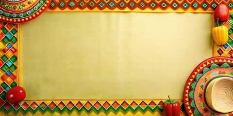 Vibrant mexican fiesta themed background