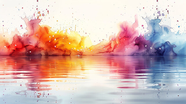 Watercolor abstract illustration
