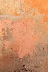 Pink Orange Weathered Wall in Rome, Italy
