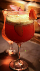 cocktail with strawberry