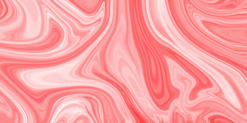 Red and white paint mixing background. Pink Acrylic Pour Color Liquid marble abstract surfaces Design. Abstract background pattern and texture of swirling pink ink.