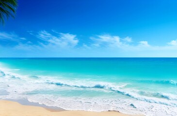 A scene of a very beautiful sea wave and a beautiful blue sky with clouds
