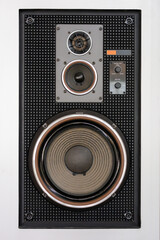 The classic speaker attach on white wall