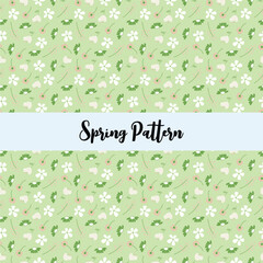 Flat design spring pattern collection design © Ashraful