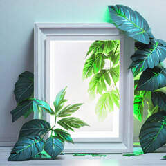 채광 좋은 창문 틈 식물