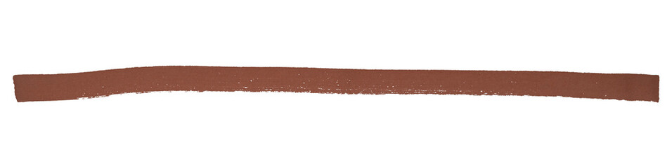 Brown stroke brush isolated on transparent background.