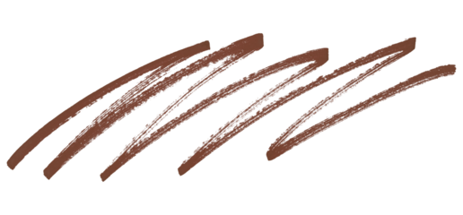 Brown stroke brush isolated on transparent background.