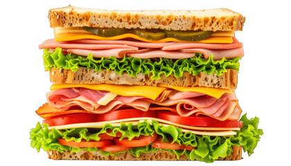 Burger and sandwich. Tasty and well-assembled burger.