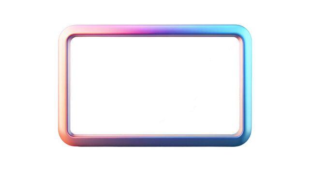 Blank frame with 3D renders of a computer and PC, surrounded by technology icons