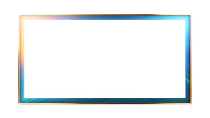 Abstract blue picture frame with blue border