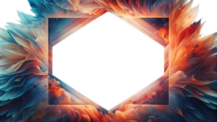 Digital picture frame with decorative colors on either side