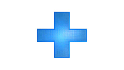 Obraz premium Blue Crosses: Isolated on White Background Illustration with Medical Symbolism
