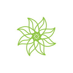 Rotation leaf logo design vector