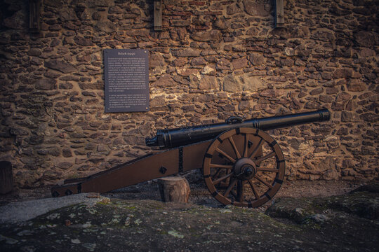Old cannon in Boldogkő castle
