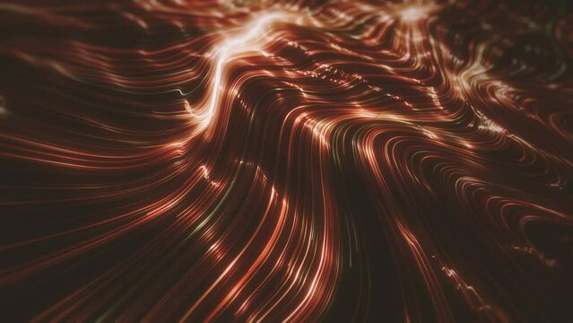 Abstract Streaming Lines Background/ Animation of an abstract background of flowing and streaming light strings with depth of field