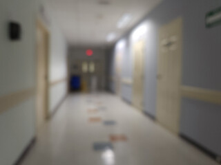 Naklejka na ściany i meble Empty hospital corridor