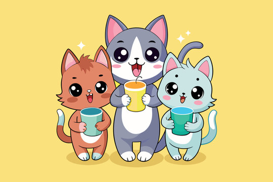 cute cats illustration