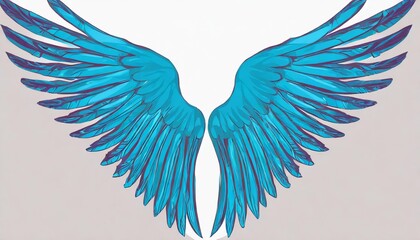 blue wings isolated on background