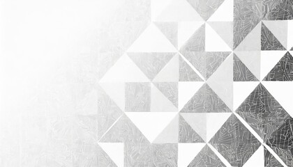 random shifted white fading out triangles and squares geometrical background wallpaper banner pattern with copy space