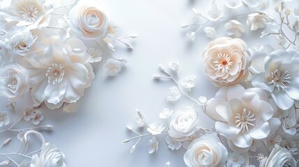 beauty flower frame background