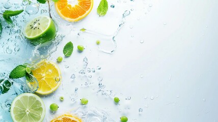 Background with simple elements for a juice drink product